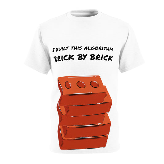 Brick by Brick Unisex Tee - Fun Graphic Shirt, Gift for Programmers, Tech Enthusiasts, Casual Wear, Birthday Present, Geeky Gift